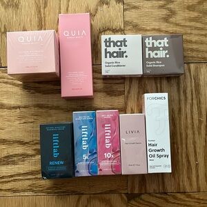 Liftlab, Quia, That Hair, and Livia Beauty Products